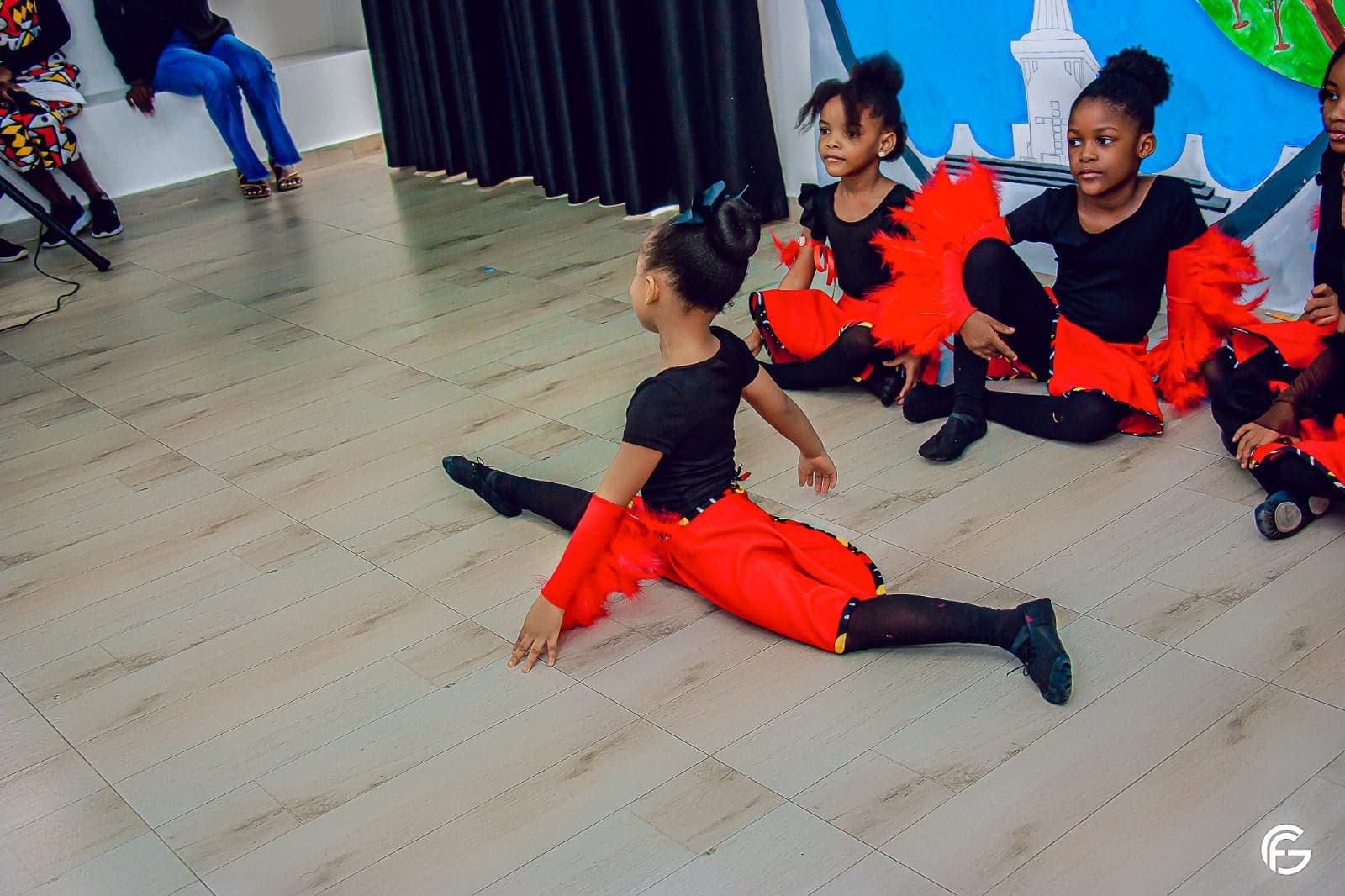 Espargata no fim da coreografia